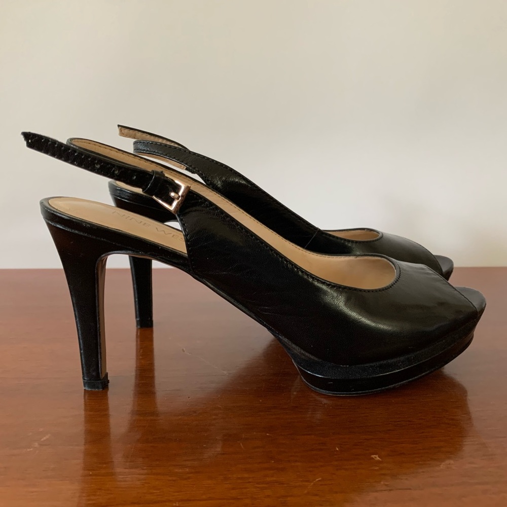Nine West Ankle Strap Black Heels